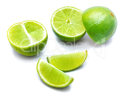 Fresh lime isolated on white