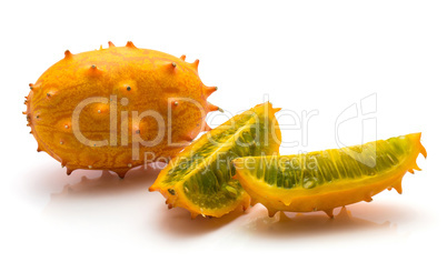 Fresh kiwano isolated on white