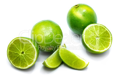 Fresh lime isolated on white