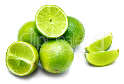 Fresh lime isolated on white