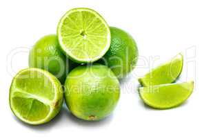 Fresh lime isolated on white