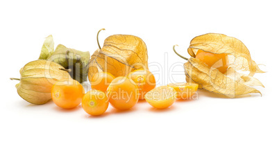 Fresh physalis isolated on white