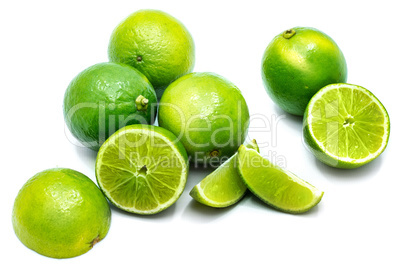 Fresh lime isolated on white