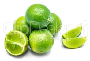 Fresh lime isolated on white