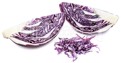 Fresh red cabbage isolated on white