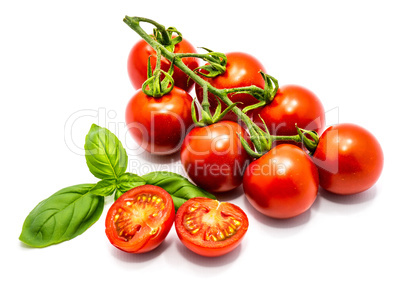 Red cherry tomatoe isolated