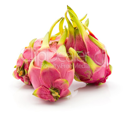 Fresh raw pitahaya isolated on white