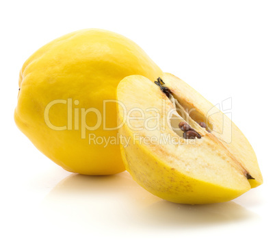 Fresh raw quince isolated on white