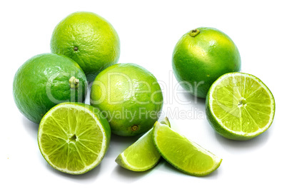 Fresh lime isolated on white