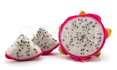 Fresh raw pitahaya isolated on white