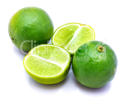 Fresh lime isolated on white