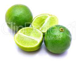 Fresh lime isolated on white