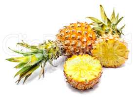 Fresh pineapple isolated on white