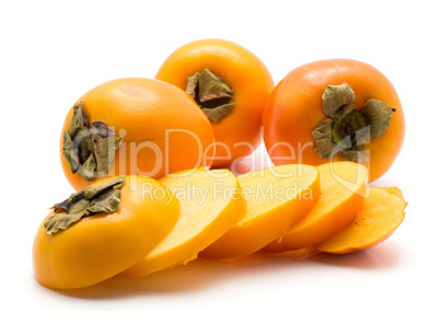 Persimmon sharon isolated on white