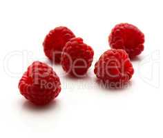 Raspberry isolated on white