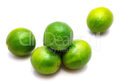 Fresh lime isolated on white