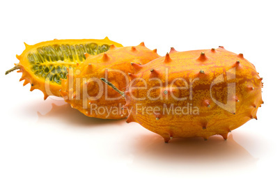 Fresh kiwano isolated on white