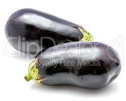 Fresh isolated eggplant on white