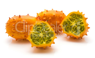 Fresh kiwano isolated on white