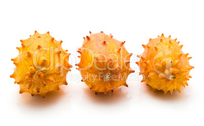 Fresh kiwano isolated on white