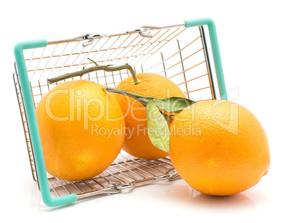 Fresh orange isolated on white