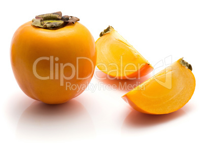 Persimmon sharon isolated on white