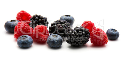 Berry mix isolated on white