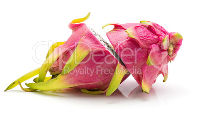 Fresh raw pitahaya isolated on white