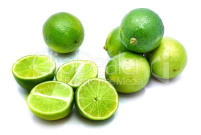 Fresh lime isolated on white