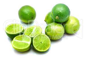 Fresh lime isolated on white