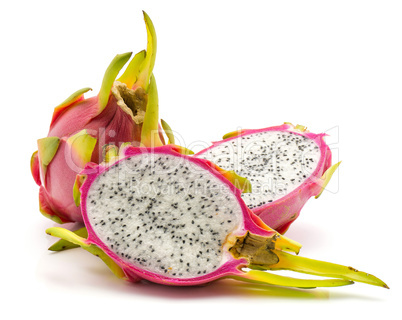 Fresh raw pitahaya isolated on white