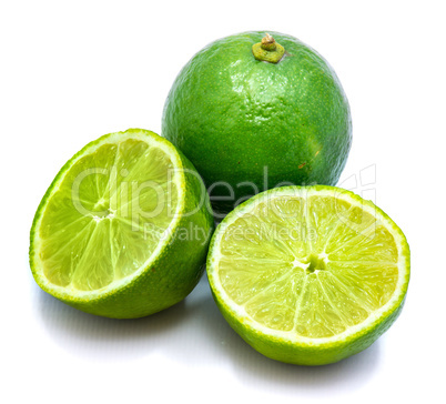 Fresh lime isolated on white