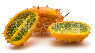 Fresh kiwano isolated on white