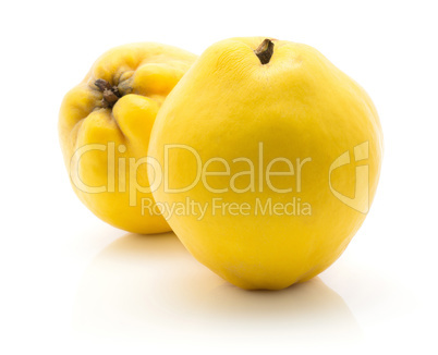 Fresh raw quince isolated on white