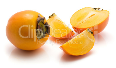 Persimmon sharon isolated on white