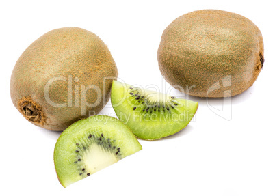 Fresh kiwi isolated on white