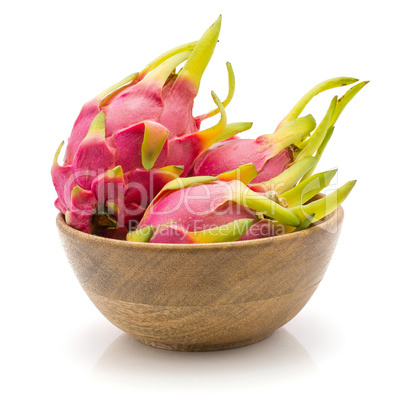 Fresh raw pitahaya isolated on white