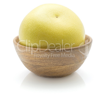 Fresh raw pamelo isolated on white