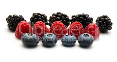 Berry mix isolated on white