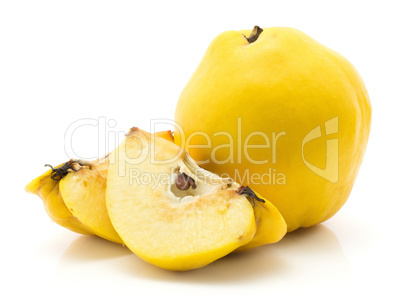 Fresh raw quince isolated on white