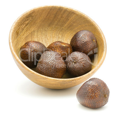 Fresh raw salak isolated on white