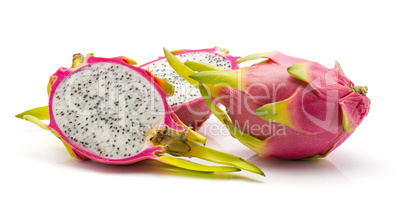 Fresh raw pitahaya isolated on white