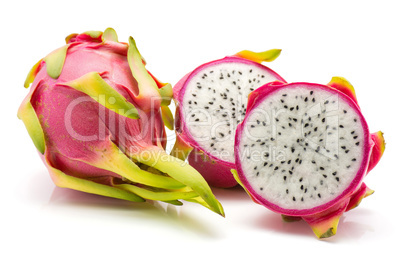 Fresh raw pitahaya isolated on white