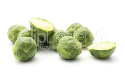 Raw brussels sprout isolated