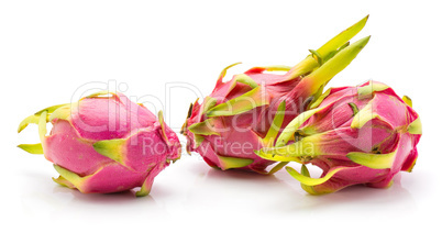 Fresh raw pitahaya isolated on white