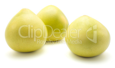 Fresh raw pamelo isolated on white