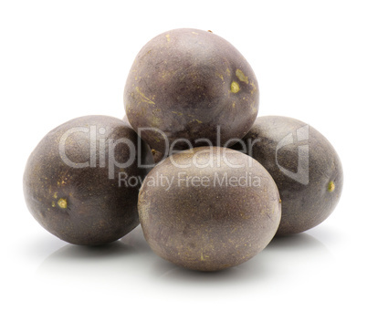 Fresh passion fruit isolated on white