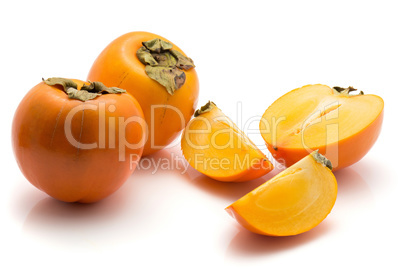 Persimmon sharon isolated on white