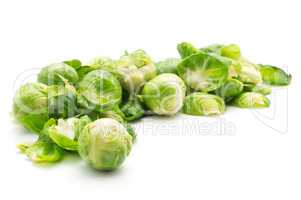 Boiled brussels sprout isolated