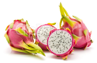 Fresh raw pitahaya isolated on white